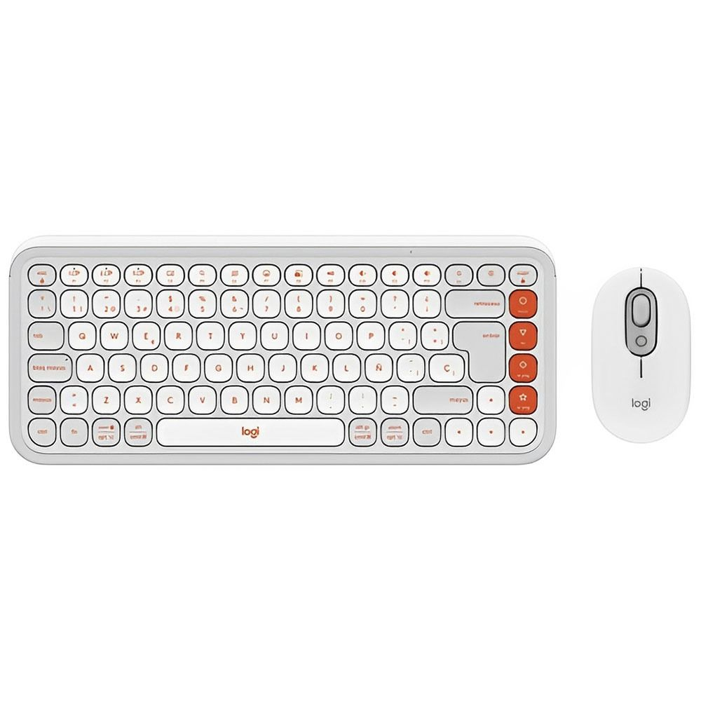 Teclado Logitech + Mouse Pop ICON Combo 920-013055 Español - White