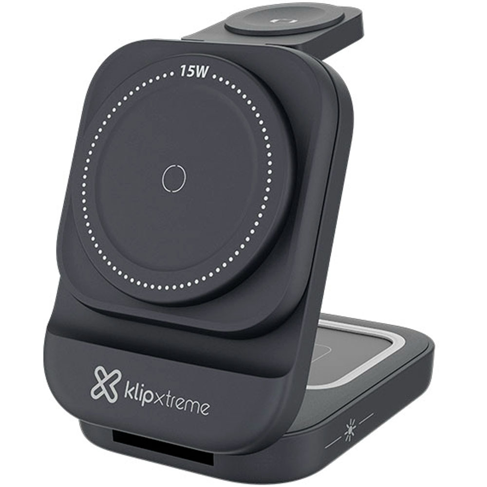 Cargador Wireless Klip KDC-150 Powerdesk 3 en 1 - Black
