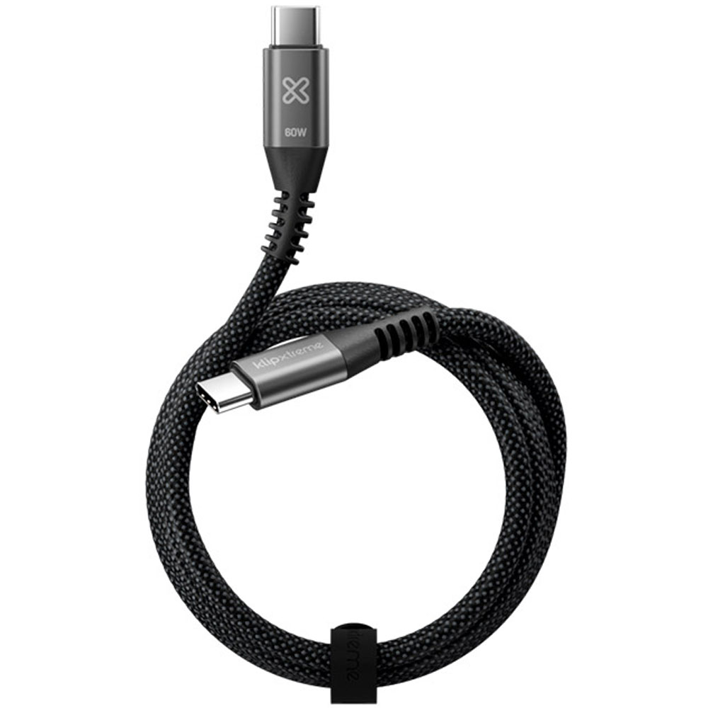 Cable USB-C Klip KAC-250-6FT PowerGo 250 60W 1.8 Metros - Black