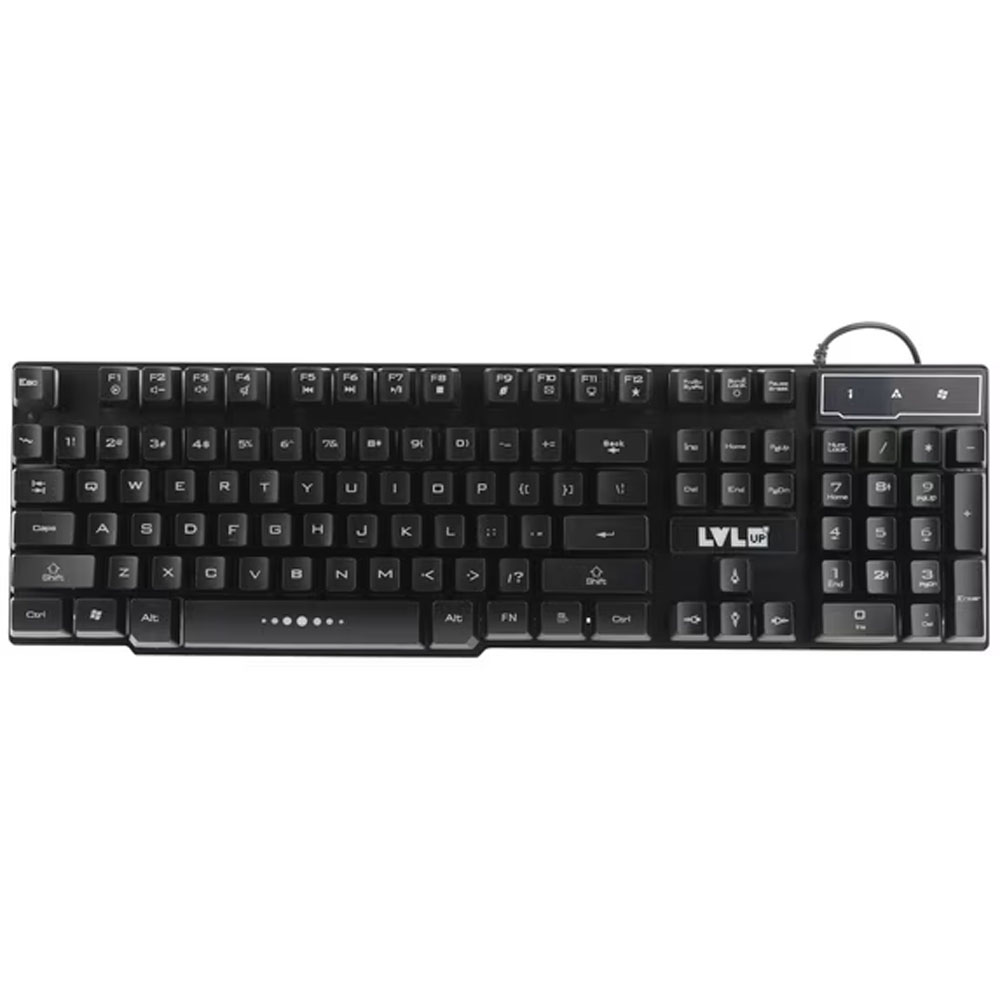 Teclado Vivitar LVLUP LU734-NOC-T53-12 Gaming - Negro