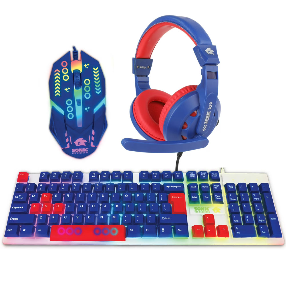 Teclado Vivitar LVLUP + Kit GAM745211-BLU-STK-6 Sonic 3 Mouse + Auricular