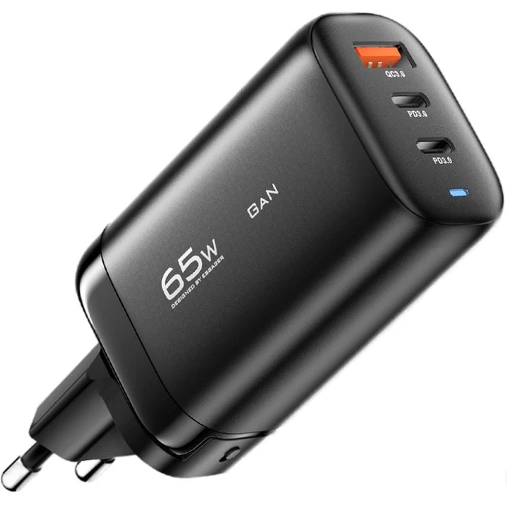 Cargador Fuente Essager ECT2CA-MYB01 USB/USB-C 65W - Black