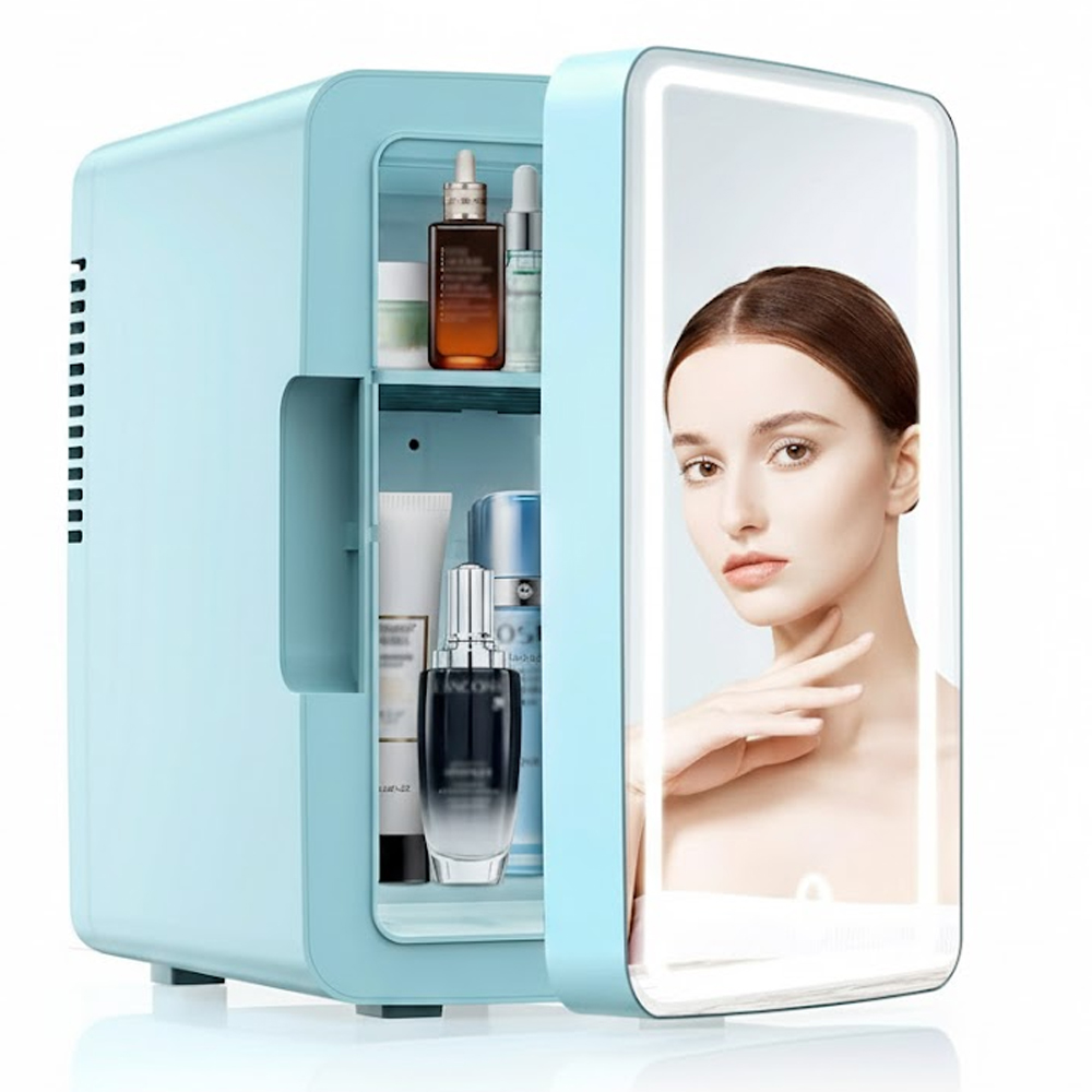 Refrigerador Para Cosmeticos L8-693 8L Con Espejos 12V/220V - Blue