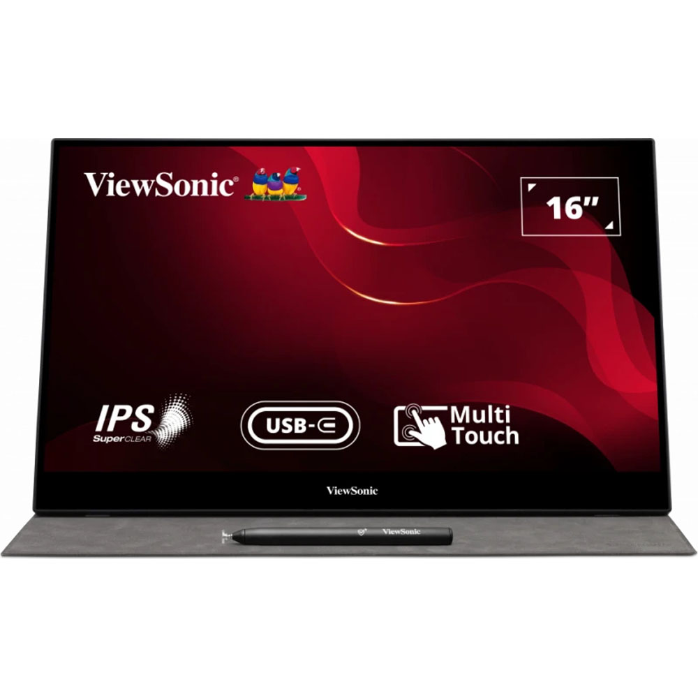 Monitor Portátil ViewSonic TD1655 16" Touch FHD - Black