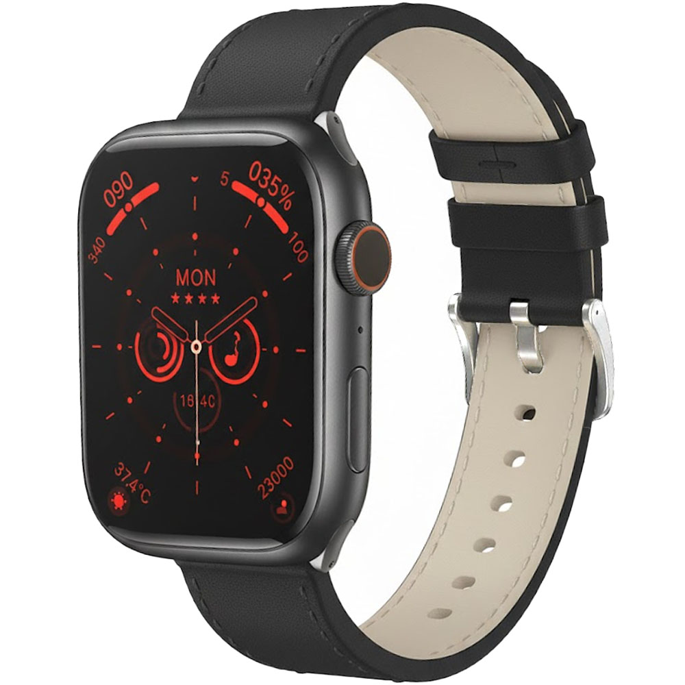 Reloj Smart ABC HW x Mini A3090 Kit 7 Correa/NFC/GPT/AND/Negro