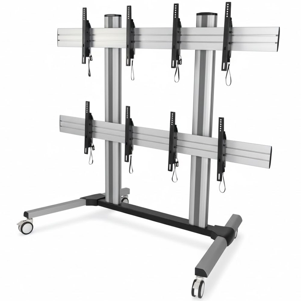Soporte TV Movil para 4 Pantallas 45" a 55" DMCVW4555X4
