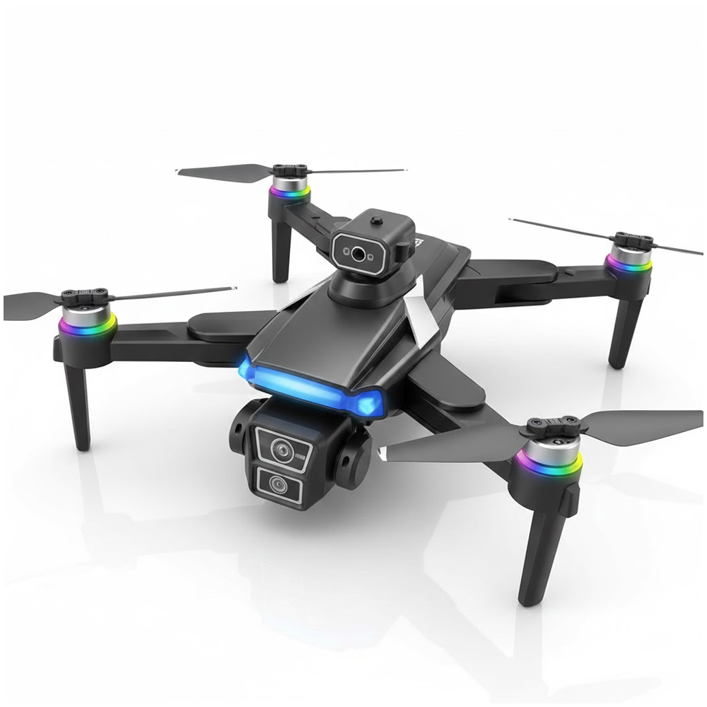 Drone Hetzer RG706 Max C/Control/Pantalla/GPS/90°/5G/2000M/2Bateria - Black