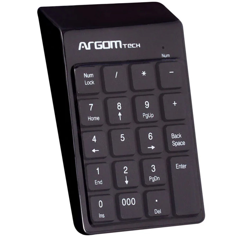 Teclado Numerico Argom KB76 ARG-KB-1076 A00502 - Negro