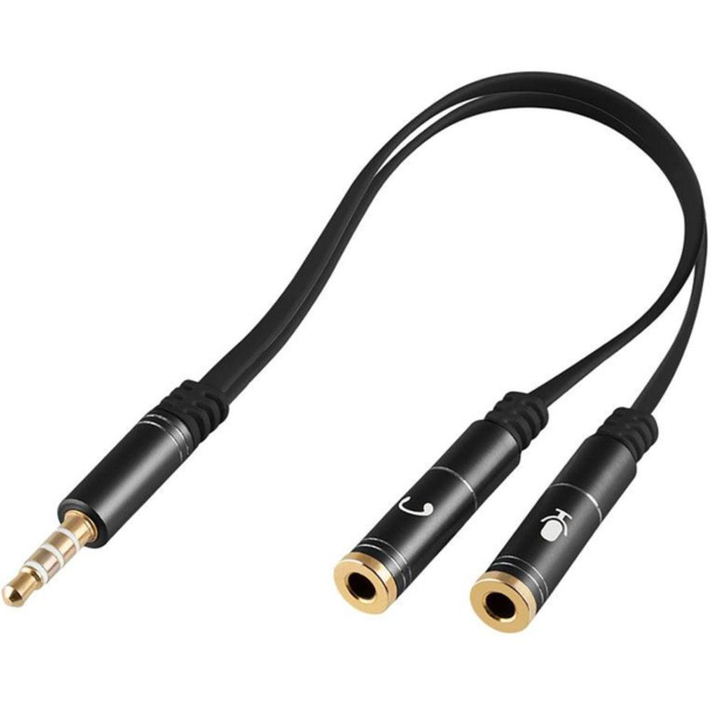 Adaptador de Audio Argom 3.5MM M-A-H ARG-CB-0029 A00472 - Negro