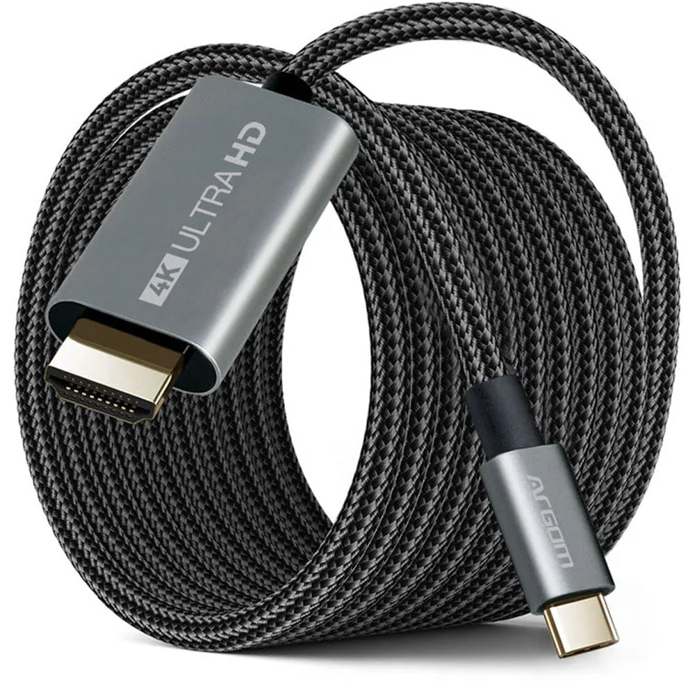 Cable Argom ARG-CB-0091 A00751 Type-C To HDMI 1.8 Metros 4K Ultra HD