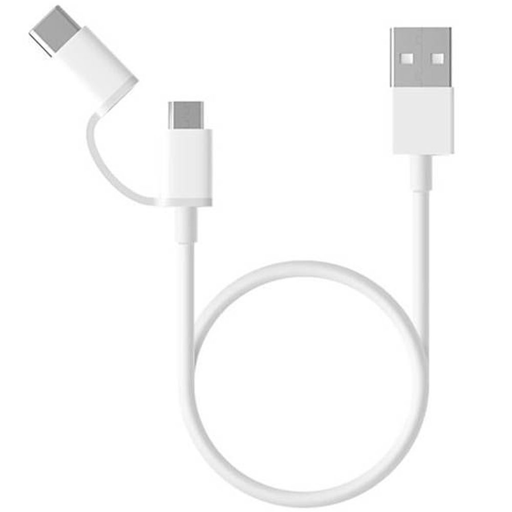 Cable USB Xiaomi MI 2 en 1 Micro USB a USB-C SJX02ZM SJV4082TY 1 Metro - White
