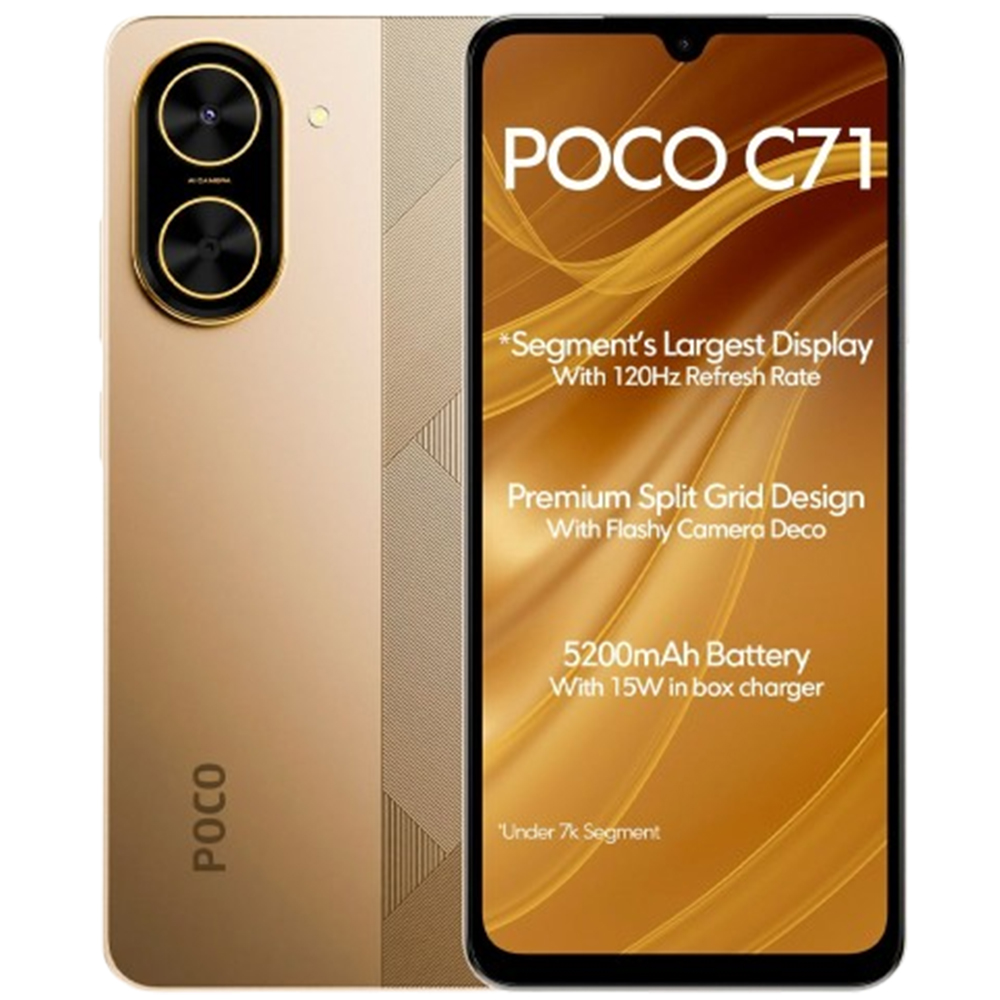 Smartphone Xiaomi Poco C71 DS LTE 4/128GB 6.88" 32/8Mp A15 15W - Gold (US)
