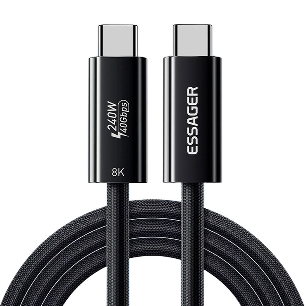 Cable Essager EXCTT4-PLA01-P USB-C a USB-C 240W 1.8 Metros - Black