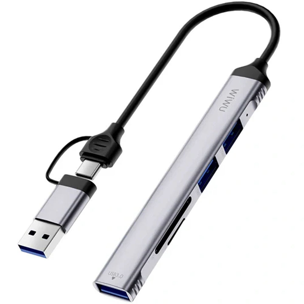Hub WiWU Zolo Wi-HB003 5 en 1 USB-A/USB-C - Grey