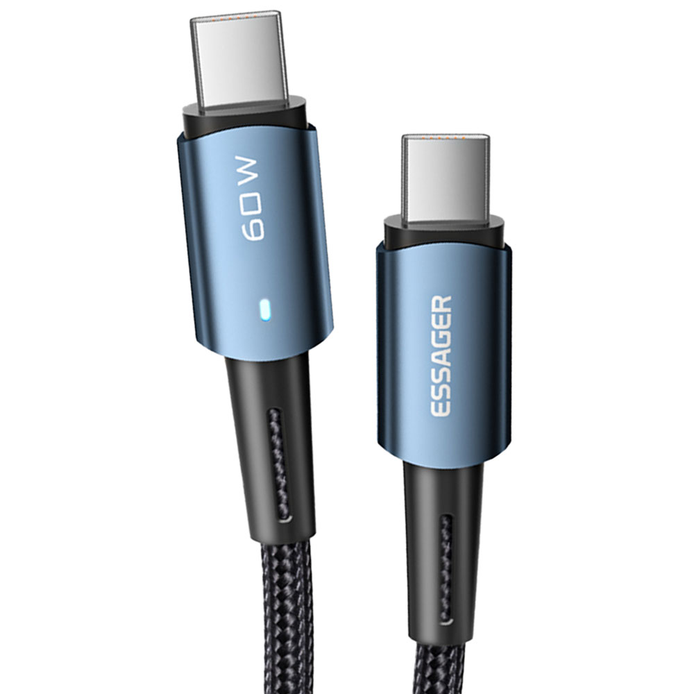 Cable Essager EXCTT2-CGA03 USB-C a USB-C 60W 2 Metros - Blue