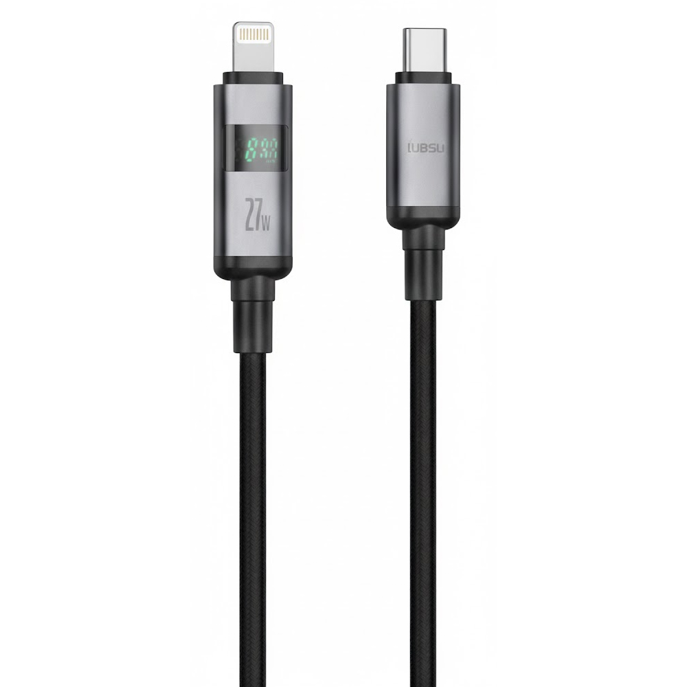 Cable A'Gold Pro CB135 Turbo USB-C A LIGHTNING 27W 1M - Black
