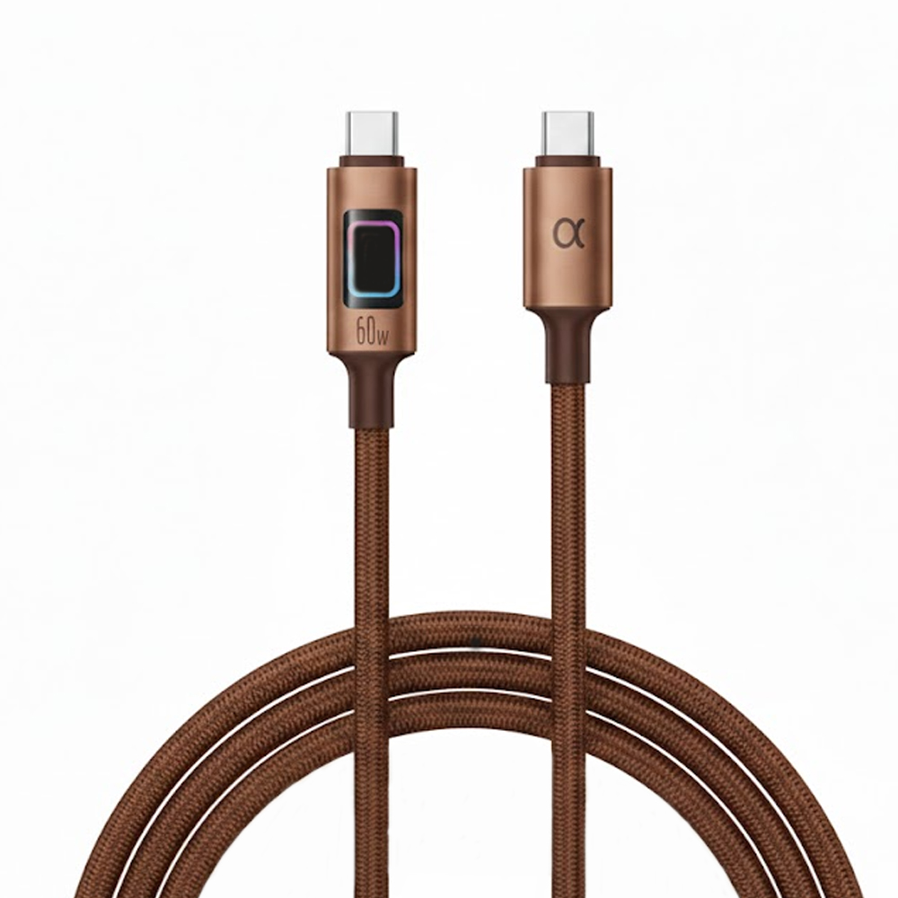 Cable A'Gold Pro+ CB139 Turbo USB-C a USB-C 60W 1m - Brown