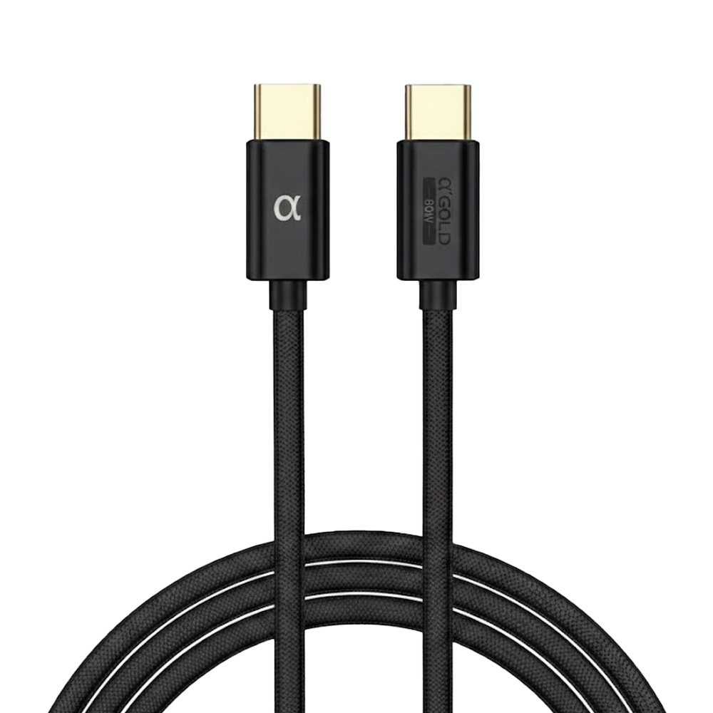 Cable A'Gold Pro + CB123 Turbo  USB-C A USB-C 60W 1M - Black
