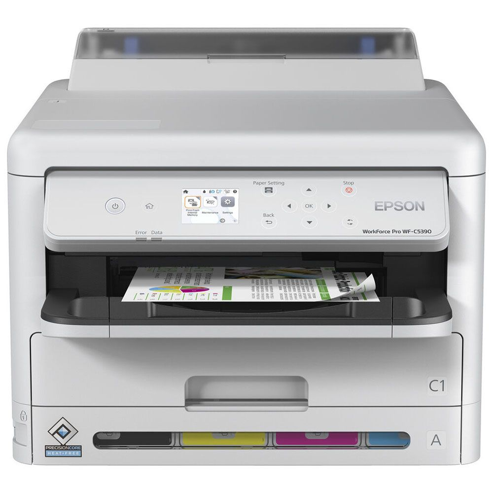 Impresora Epson Workforce Pro WF-C5390 RJ45/WIFI Bivolt - Blanco