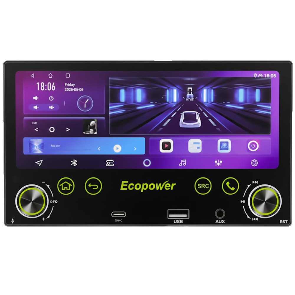 Toca USB Ecopower EP-7002 6.9" Touch/USB/Auxiliar/Bluetooth/APP