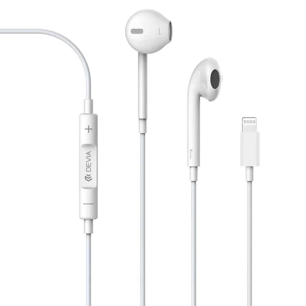 Auricular Devia con Cable Lightning C07 - White