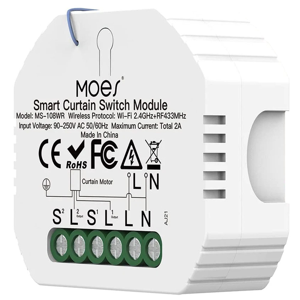 Interruptor Smart Moes MS-108WR Wi-Fi/RF/Alexa/Google