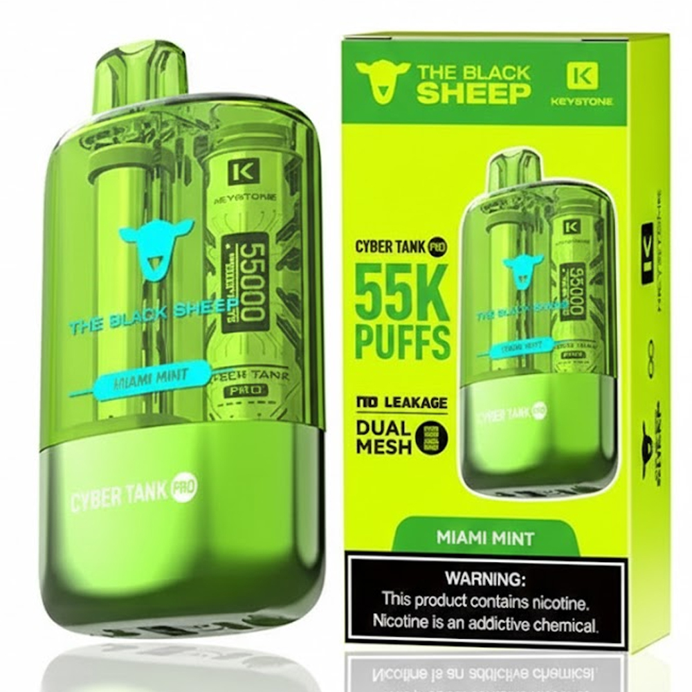 Vaper Desechable Black Sheep CTP 55K Puffs  - Miami Mint