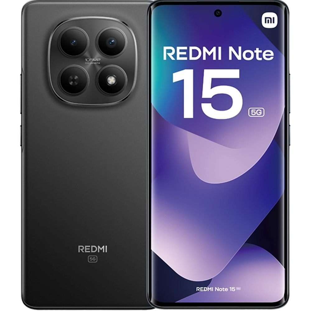 Smartphone Xiaomi Redmi Note 15 5G DS 8/256GB 6.77" 180/20MP 45W - Black (US)