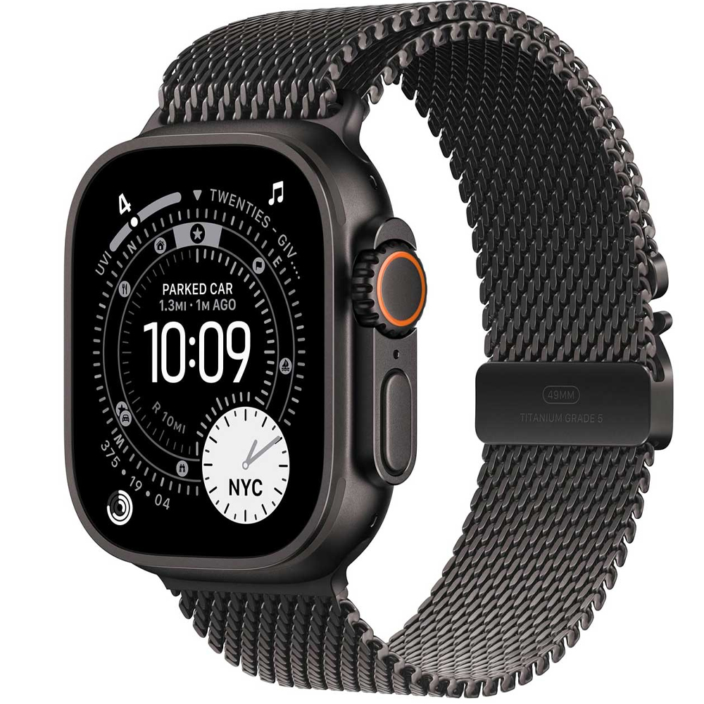 Apple Watch Ultra 3 49mm Cell MF1N4LW/A - Black/titanium Milanese Loop