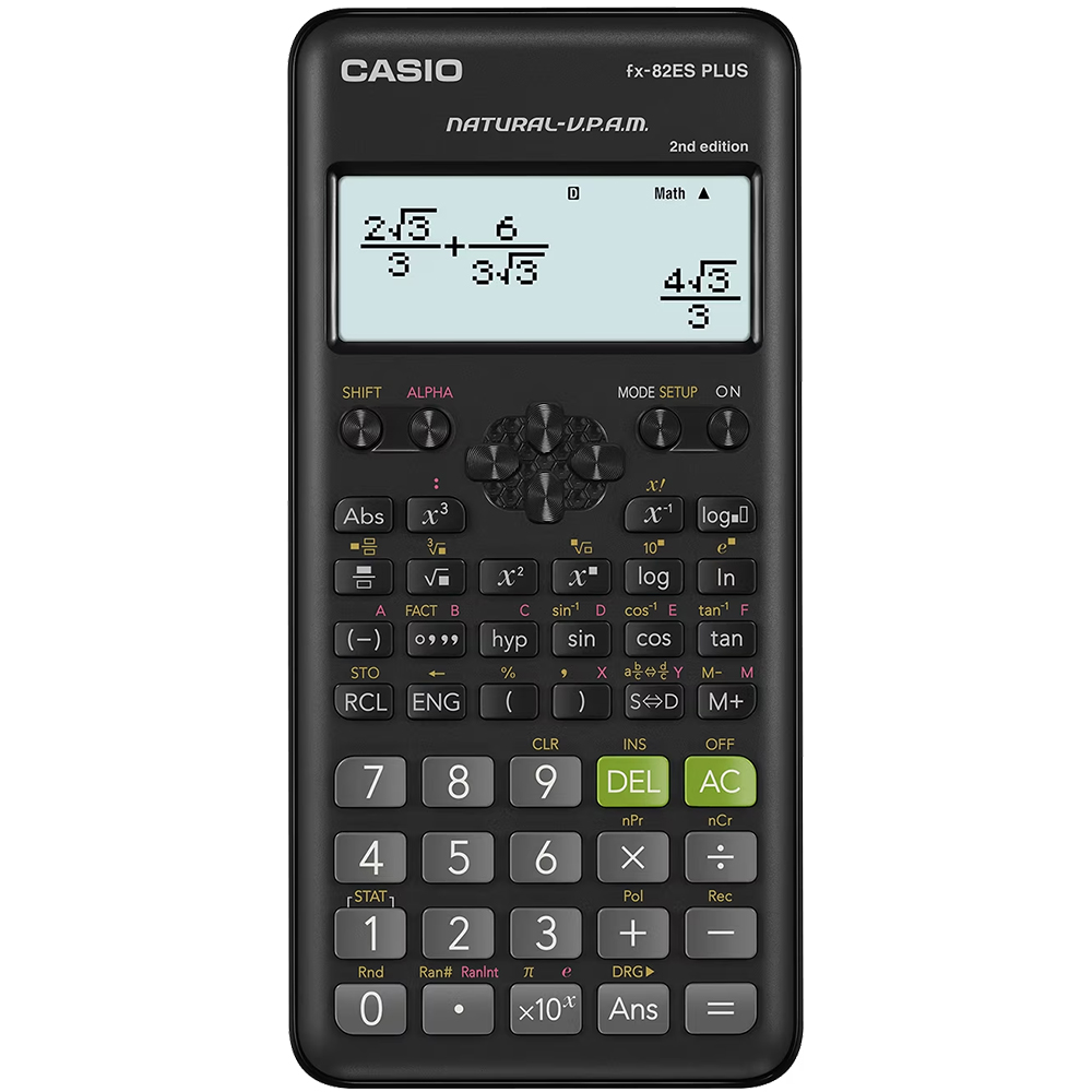 Calculadora Casio FX-82ES Plus 2nd Edition de 12 Dígitos/Pila - Negro