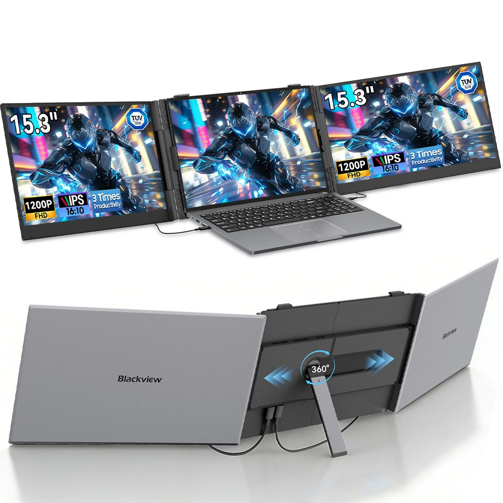 Monitor Portatil Doble Extensor Blackview DCM8 15.3" Para Notebook