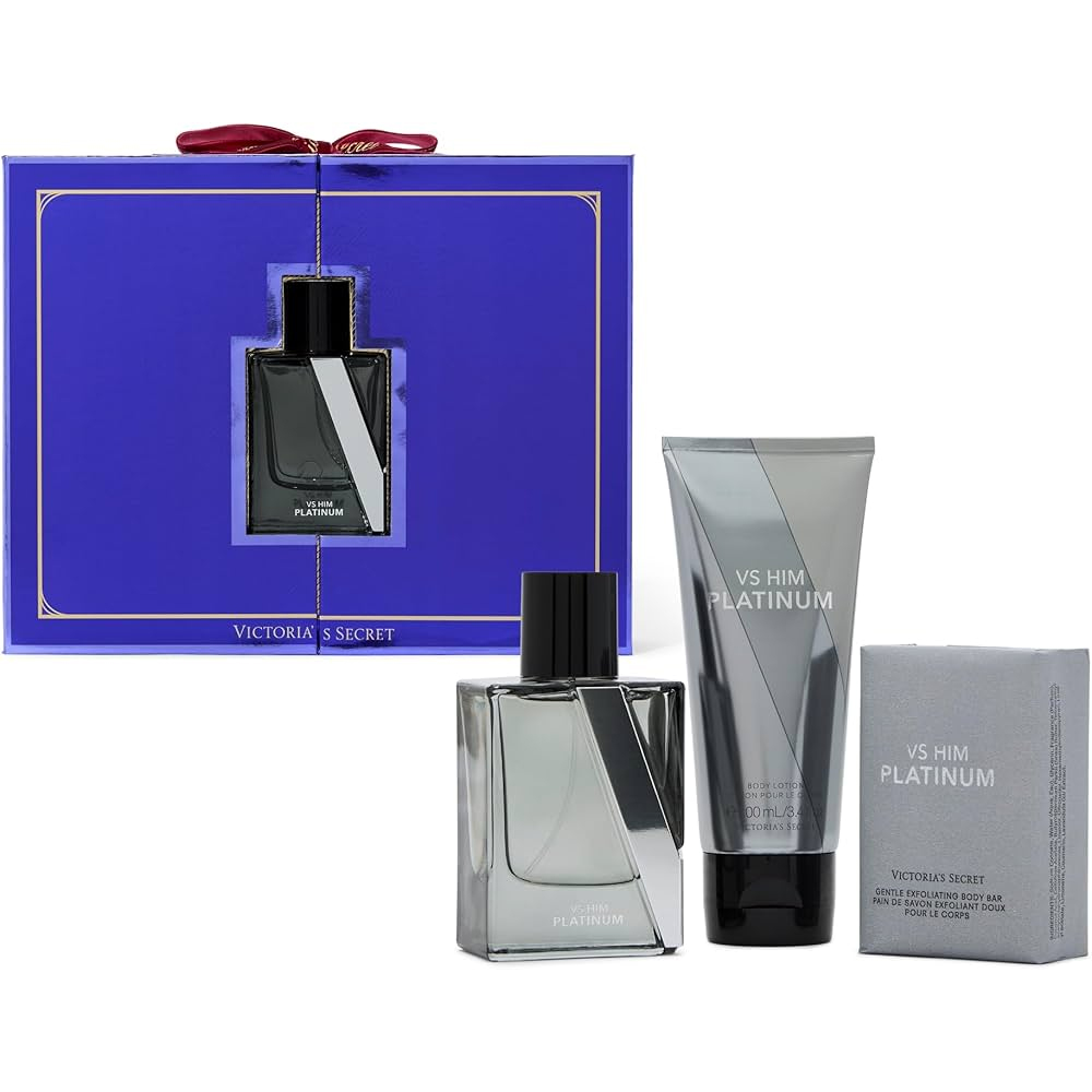 Victoria's Secret Kit VS Him Platinum 3 Unidades - 100mL/50mL/142g