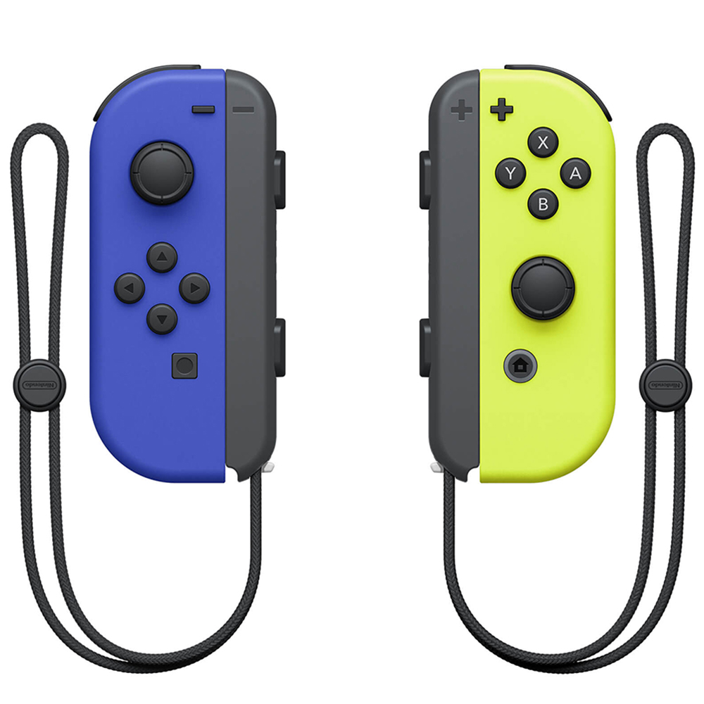 Control Nintendo Switch Joy-Con L/R Hac-a-Japa con Correa - Azul/Amarillo Neón