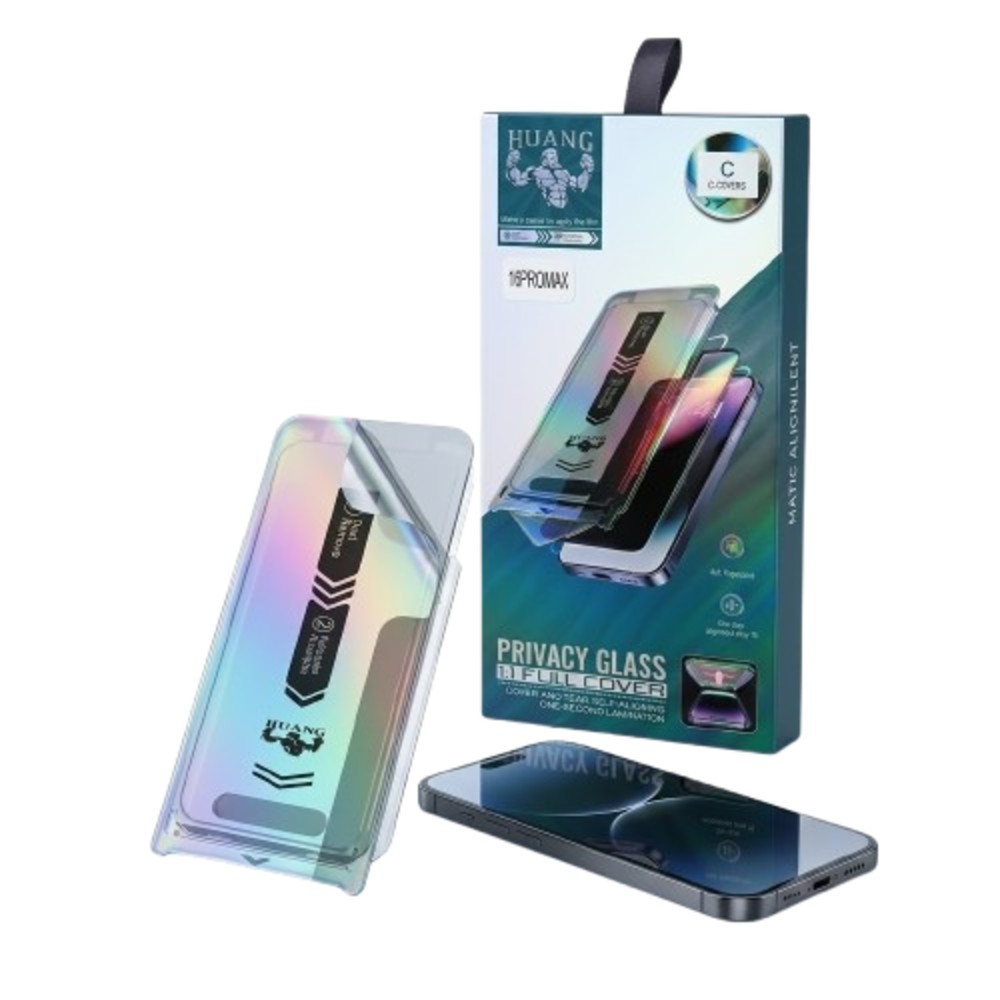 Pelicula Antiespias C-Covers Privacy Glass P/iPhone 16 Pro Max