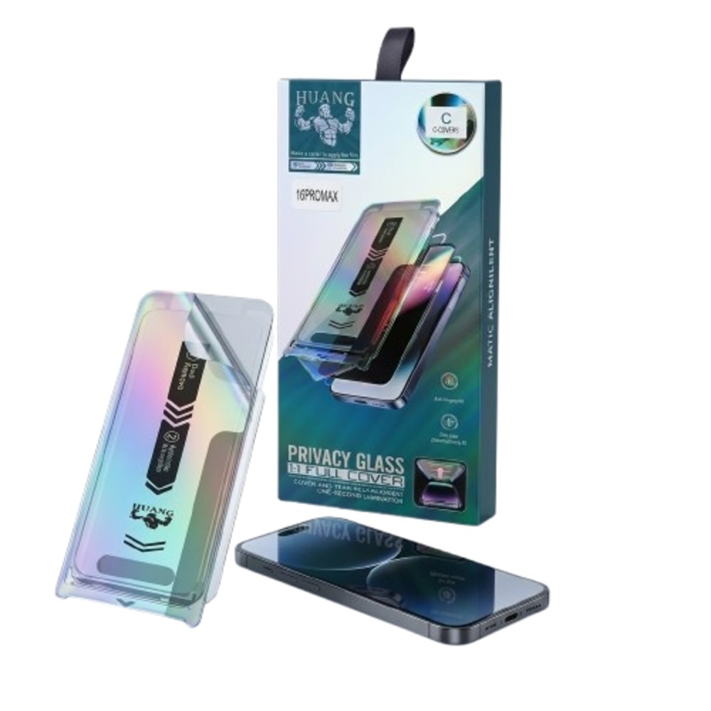 Pelicula HD C-Covers Tempered Glass P/iPhone 16 Pro Max