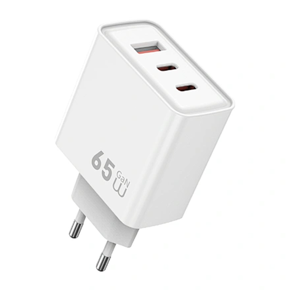 Cabezal de Carga WIWU WI-G005 Essen USB-A/USB-C 65W - White