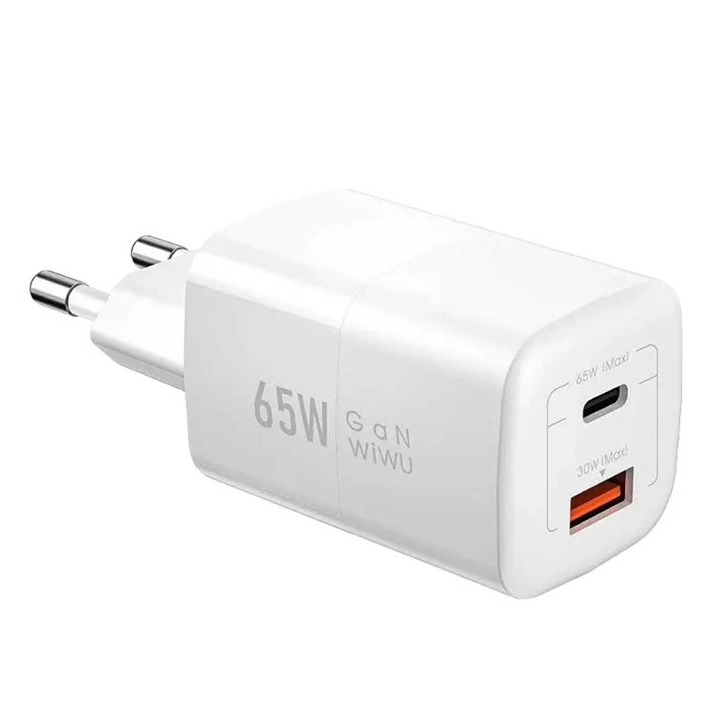 Cabezal de Carga Wiwu WI-U012 Nano USB-A/USB-C 65W - White