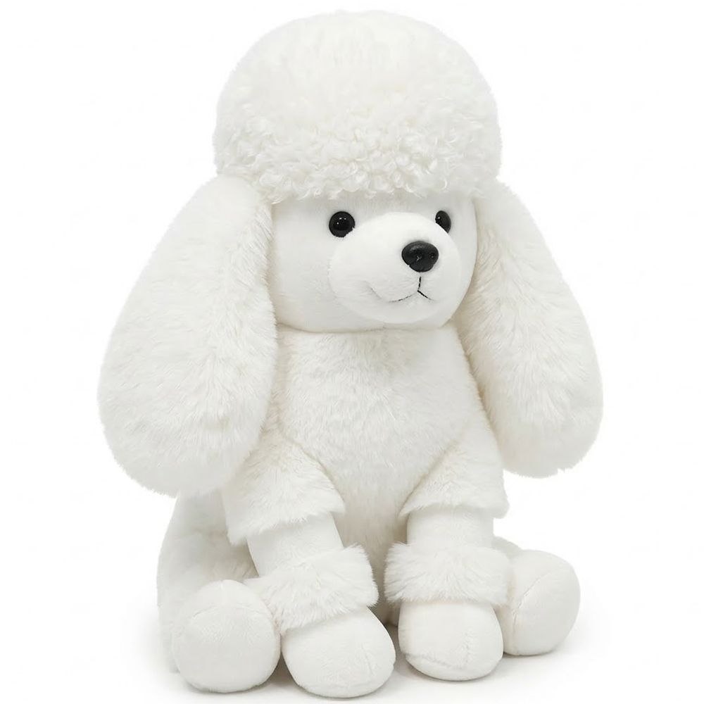 Peluche Perro Poodle MZ-308 24CM - Blanco