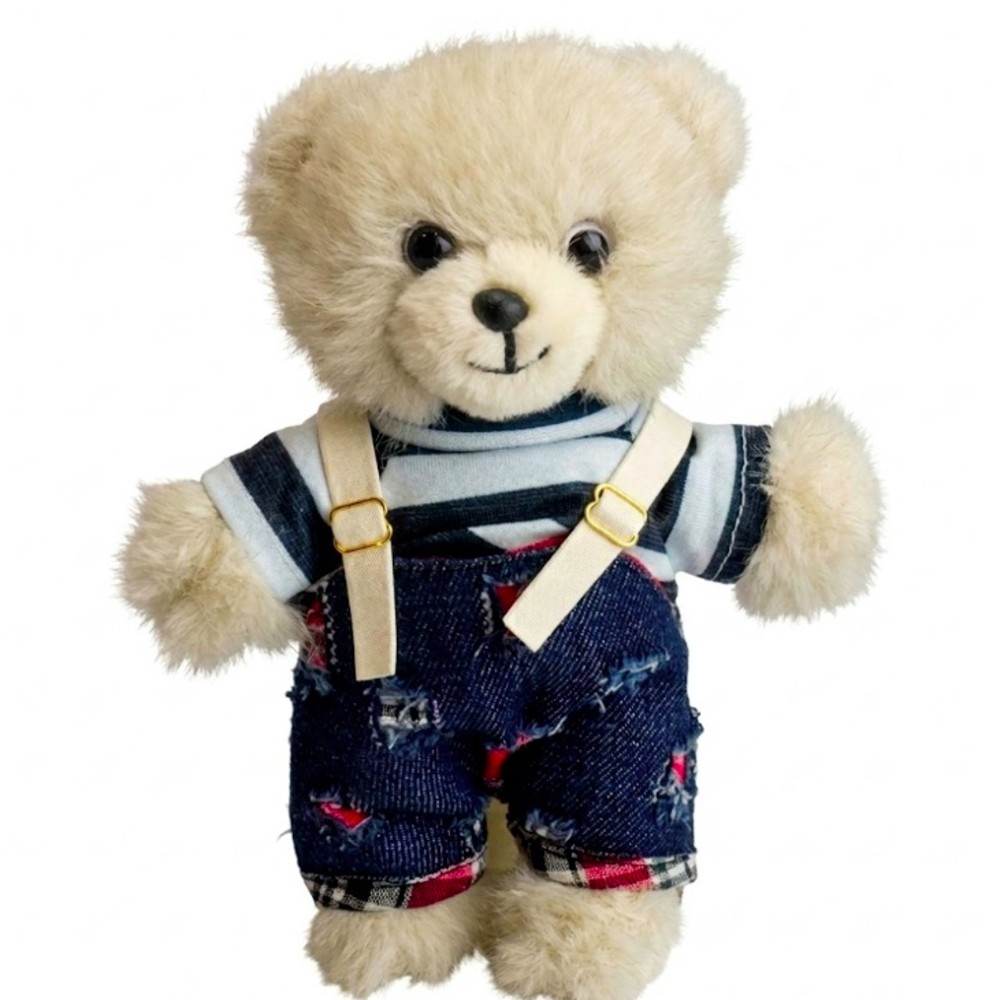 Peluche Oso MZ-325 18CM Con Macacon Azul
