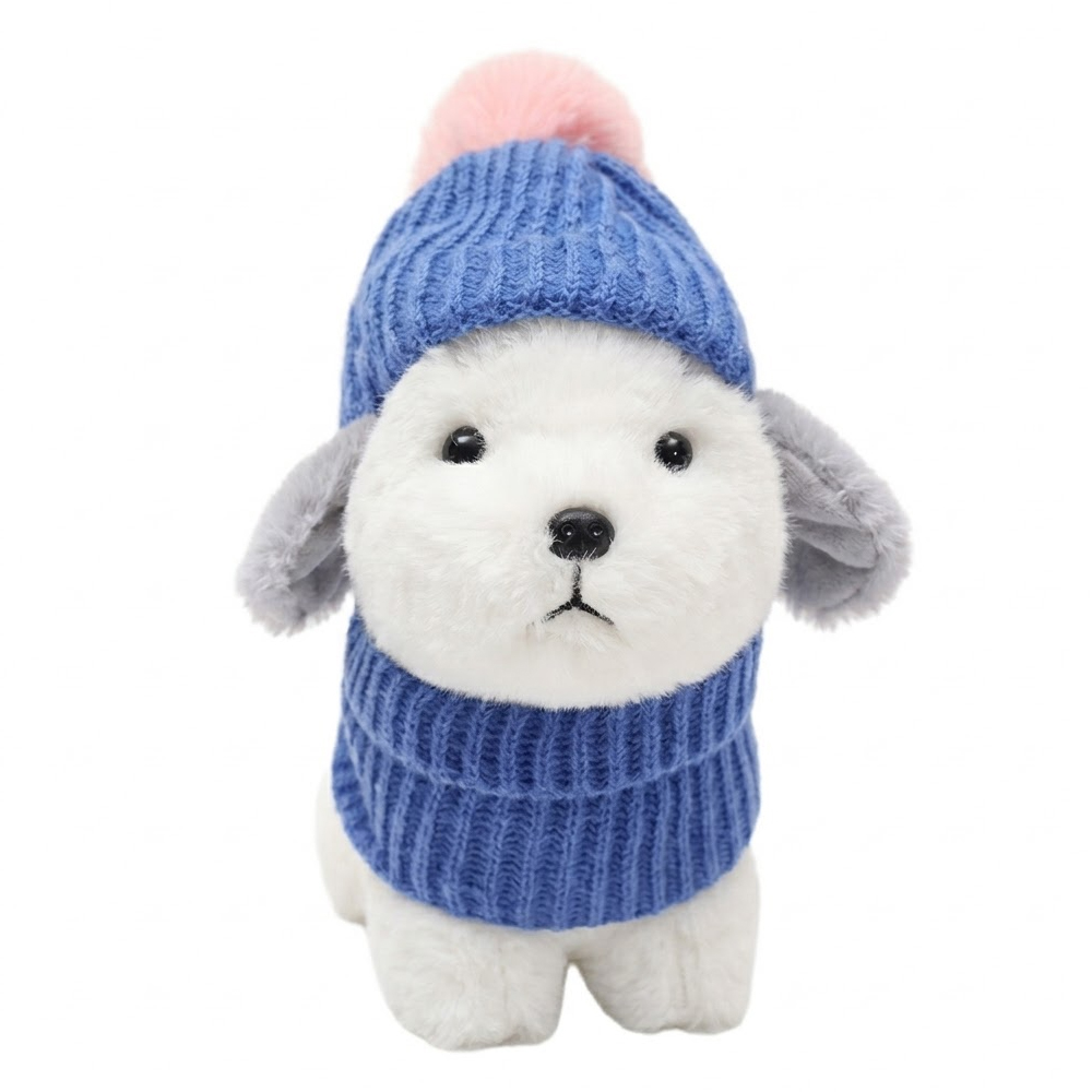 Peluche Perro MZ-339 20CM 2391A Invierno Azul