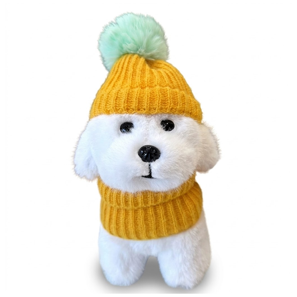 Peluche Perro MZ-339 20CM 2391A Invierno Amarillo