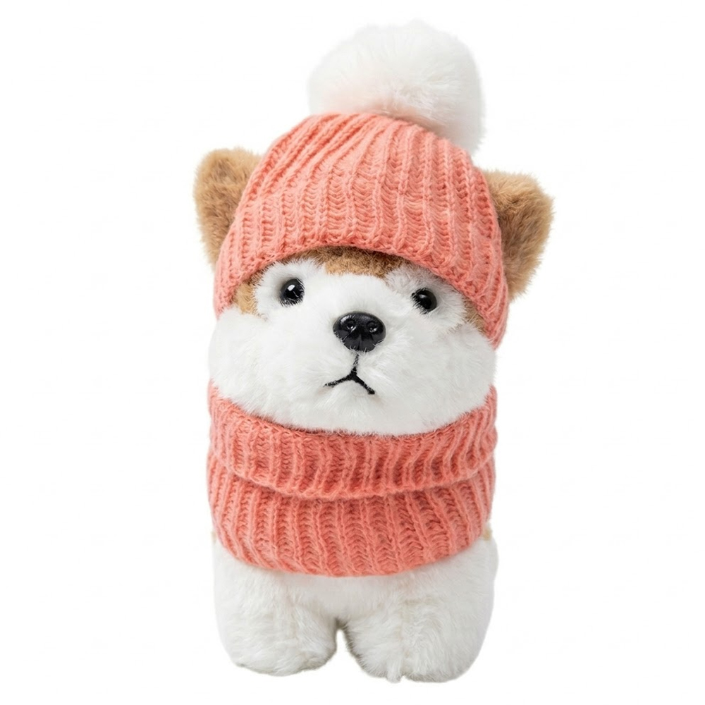 Peluche Perro MZ-339 20CM 2391A Invierno Rosa