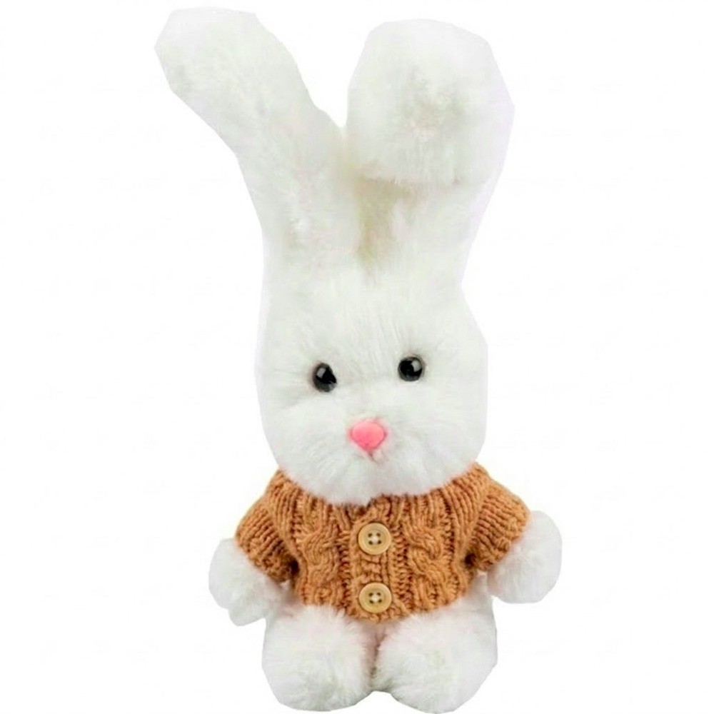 Peluche Conejo MZ-316 18CM Con Sueter Marron