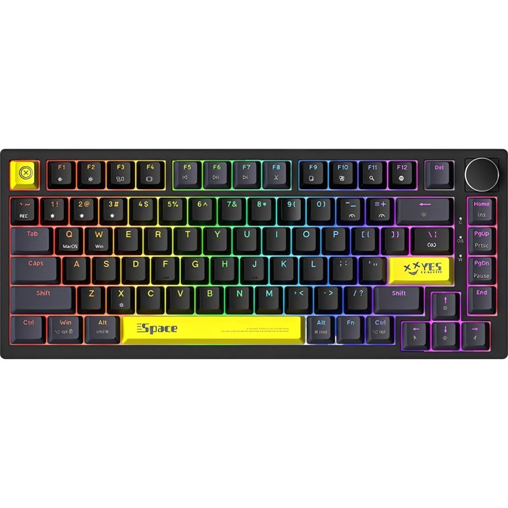 Teclado Onikuma Gaming G52 Mechanical RGB - Negro/Amarillo