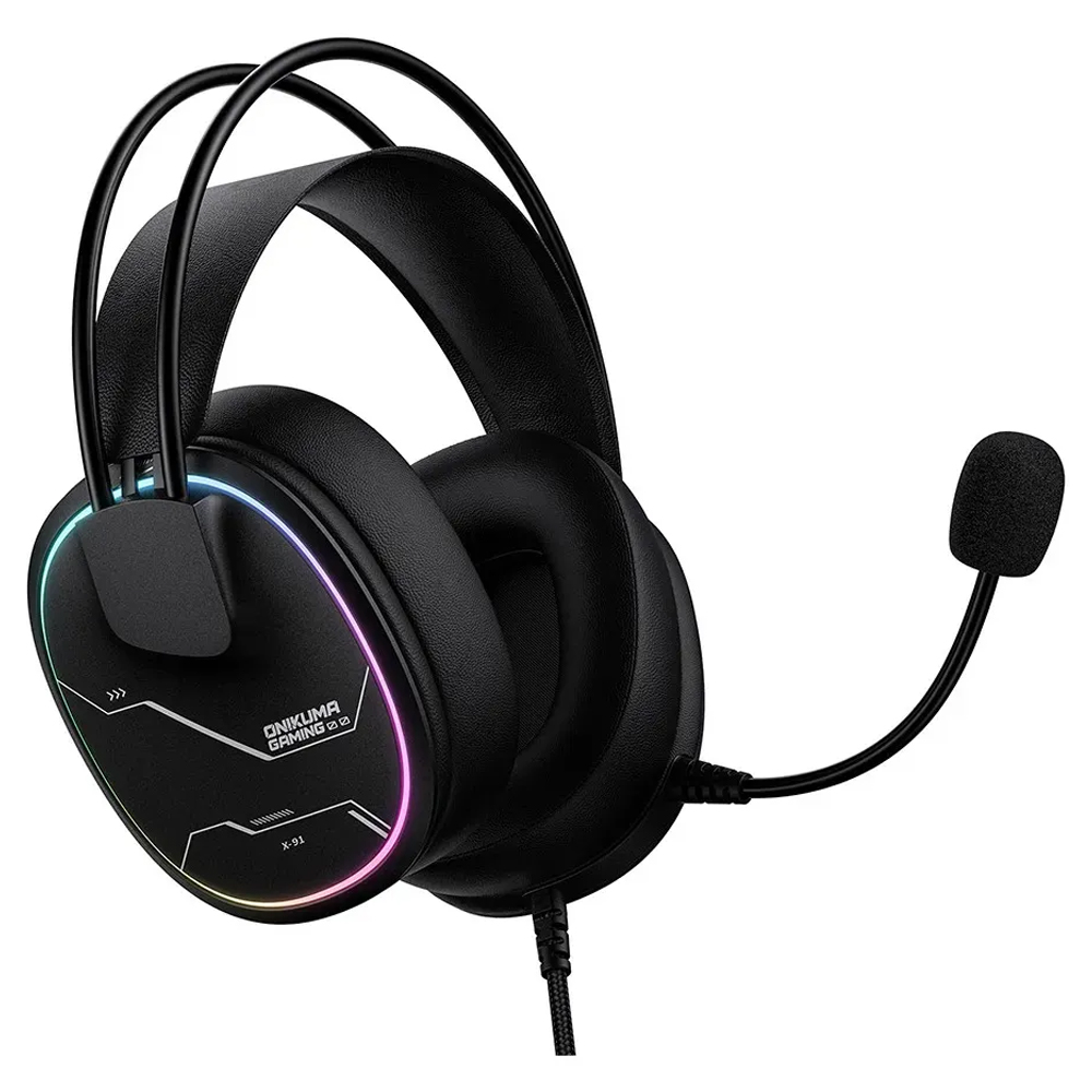 Auricular Onikuma Gaming X91 3.5/MIC RGB - Negro