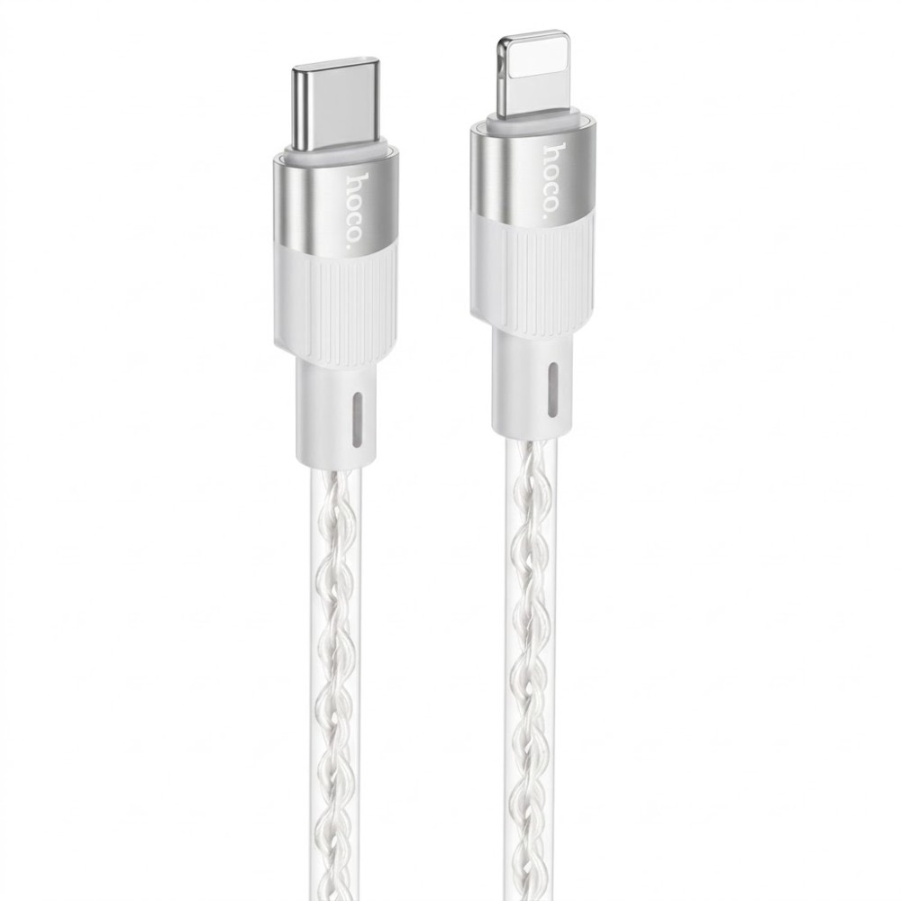 Cable Hoco X99 Cristal Silicone USB-C A Lightning 60W - Gray
