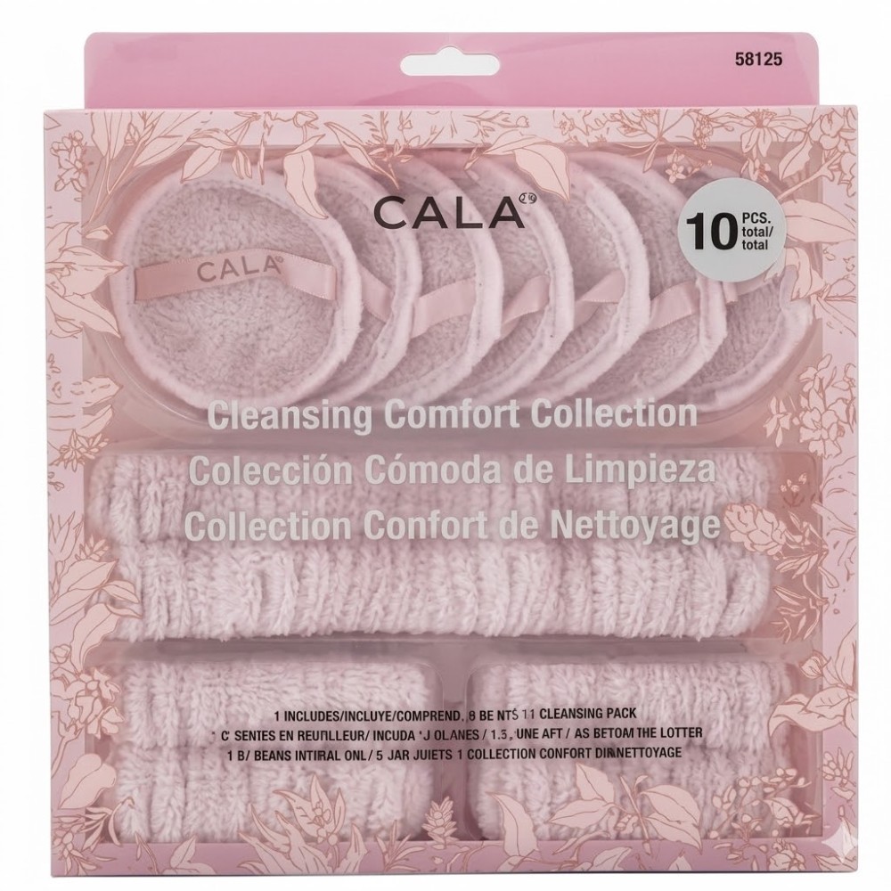 Set Limpieza Facial Cala Comfort Blossom Pink 10PCS