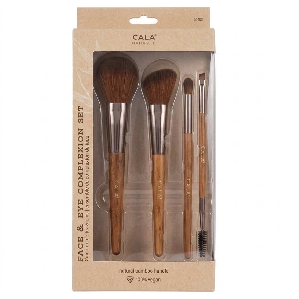 Set De Pinceles Cala Dark Bamboo Face & Eye 4PCS