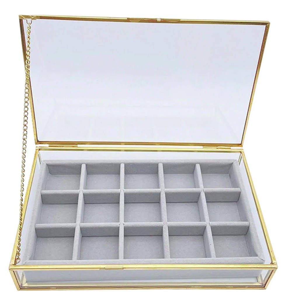 Caja Organizadora De Joyas Genz25013 Vidrio