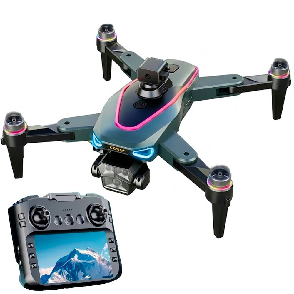 Drone Herzer P30 Con Control/Pantlla/GPS/360°/Bateria - Black